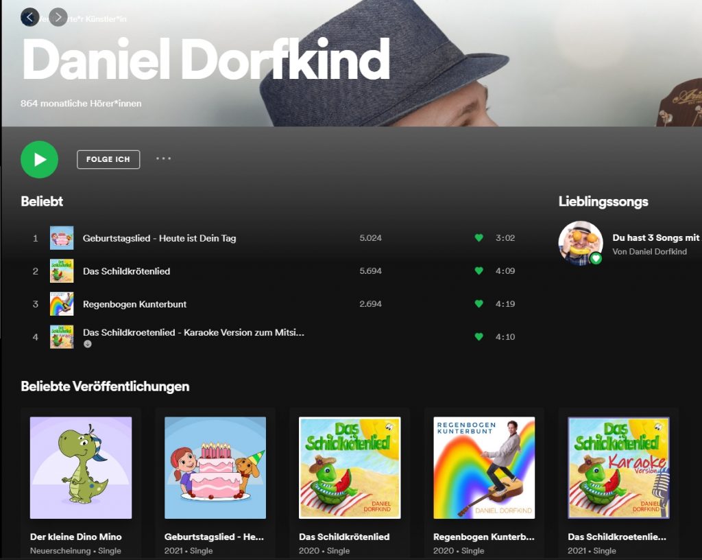 Familienlieder und Kinderlieder Daniel Dorfkind auf Spotify