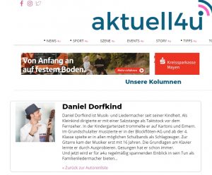 Mehr über den Artikel erfahren Daniel Dorfkind Kinderlieder Kolumne ab 2021