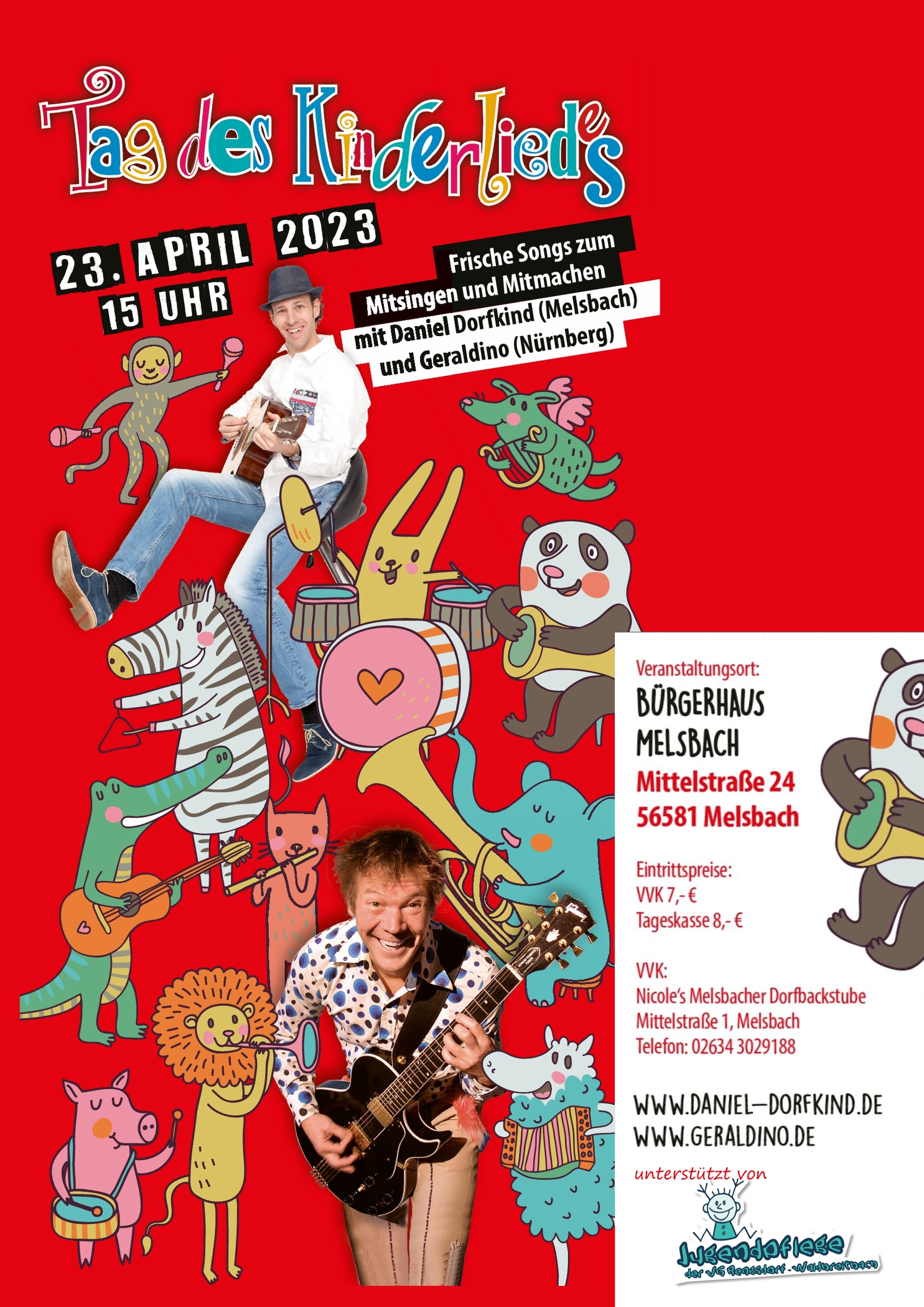Mehr über den Artikel erfahren Kinderkonzert  – Daniel Dorfkinds Heimspiel am 23.04.2023 in Melsbach – Rückblick