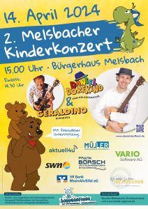Mehr über den Artikel erfahren 2. Melsbacher Kinderkonzert – Daniel Dorfkinds Heimspiel am 14.04.2024