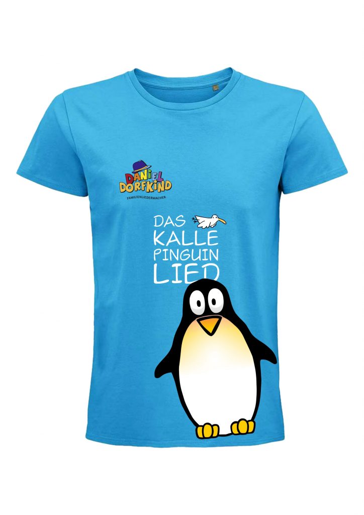 Das Pinguin Kinder T-Shirt macht Kinder zu kleinen Helden, so wie Kalle Pinguin. Erlebe Abenteuer mit Kalle Pinguin und Daniel Dorfkind. Das Kalle Pinguin Lied von Daniel Dorfkind im Daniel Dorfkind Shop